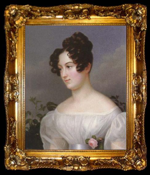 framed  Bischoff, Franz portrait of a young woman, ta009-2